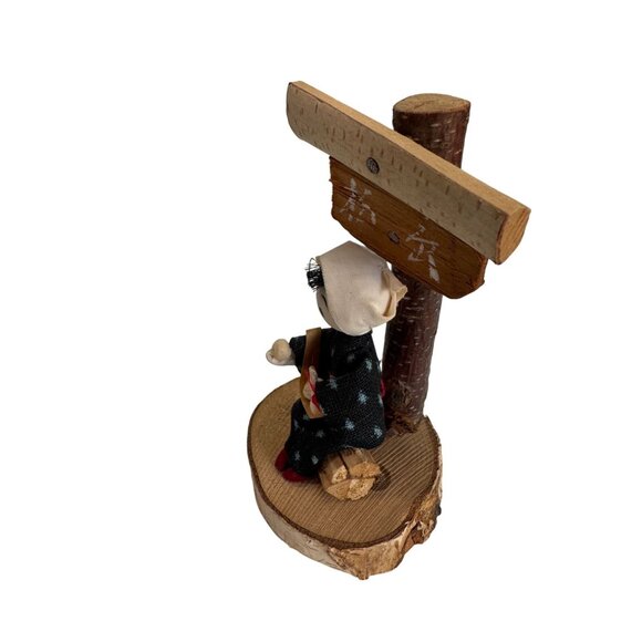 Vintage Japanese Kokeshi Folk Art Dolls Set Of 3 Handmade Traditional Costume 5" - Picture 5 of 8